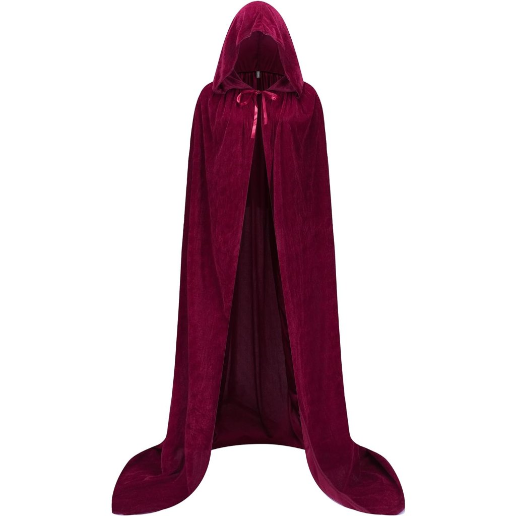Men Women Velvet Cloak With Hood,Adult Velvet Cape With Hood,Renaissance Hallowe